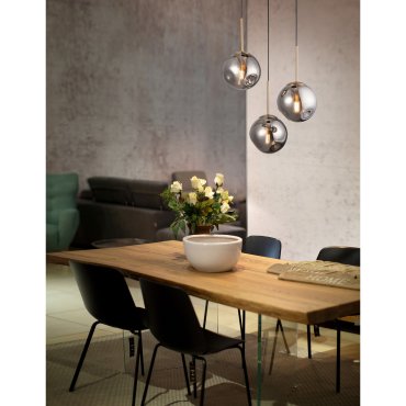 Nova Luce Spada - lampe suspendue - Ø 40 x 180 cm - chrome