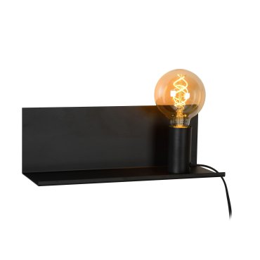 Lucide Sebo - applique murale avec interrupteur - 37 x 13 x 13 cm - noir