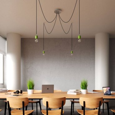 Creative Cables - Rose-One Rosace de plafond ronde pour 4 points lumineux - Ø 20 x 3,5 cm - blanc