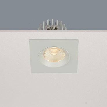 Artdelight Venice 2508 - spot encastré - 80 x 80 mm, Ø 68 mm encastré - 8W LED dimmable inclus - IP44 - blanc