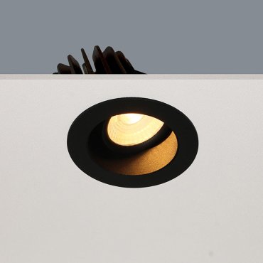 Artdelight Venice 2408 - spot encastré - Ø 80 mm, Ø 68 mm encastré - 8W LED dimmable inclus - IP44 - noir