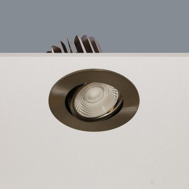 Artdelight Venice 2208 - spot à encastrer - Ø 80 mm, Ø 68 mm à encastrer - 8W LED dimmable inclus - IP44 - acier mat