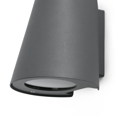 Faro Tinia - applique murale - 12,5 x 13,5 x 18 cm - IP44 - gris foncé