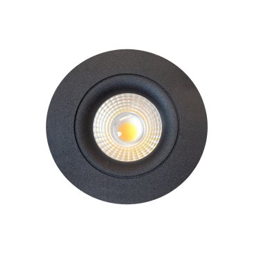 Artdelight Venice 2108 - spot encastré - Ø 80 mm, Ø 68 mm encastré - 8W LED dimmable inclus - IP44 - noir