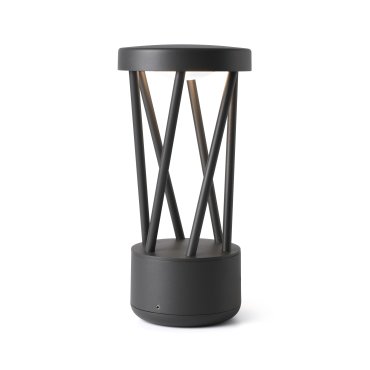 Faro Twist - lampe de jardin - Ø 14,5 x 30 cm - 10W LED inclus - IP65 - gris foncé