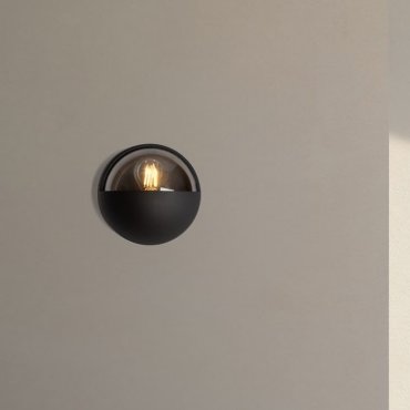 Nova Luce Amel - applique murale extérieure - Ø 17,5 x 10 cm - IP65 - anthracite foncé