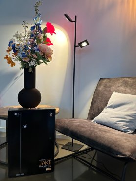 ETH Jake - lampadaire - 31 x 18 x 150 cm - 3 niveaux dimmables - LED 20W inclus - noir
