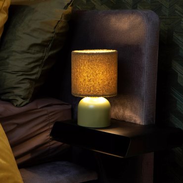 MODÈLE D’EXPOSITION - Lucide Woolly - lampe à poser - Ø 16 x 28 cm - vert