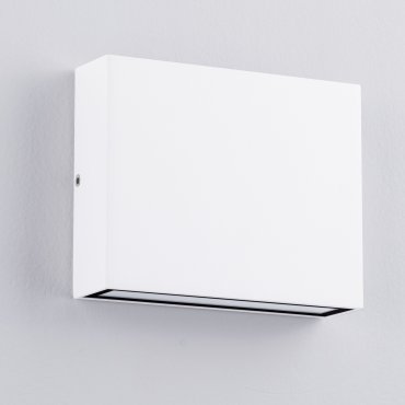 Nova Luce Tick - applique murale extérieure - 11,5 x 9 x 3 cm - 7W LED inclus - IP54 - blanc sablé