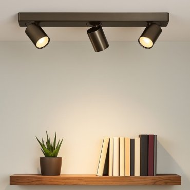 Projectlight Phoebe - spot en saillie 3L - 54 x 7 x 11 cm - bronze