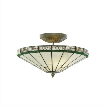 Searchlight New York - plafonnier - Ø 41 x 25,2 cm - ambre