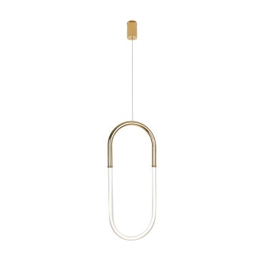 Maxlight Olivia - lampe suspendue - 33 x 180 cm - 15W LED inclus - or