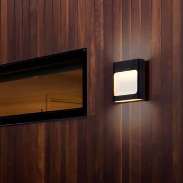 Nova Luce Tall - applique murale extérieure - 12,5 x 13,5 x 4 cm - 9W LED inclus - IP54 - noir sablé