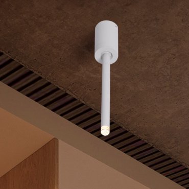 Nova Luce Ornos - plafonnier - Ø 5 x 29,5 cm - 4W LED inclus - blanc sablé
