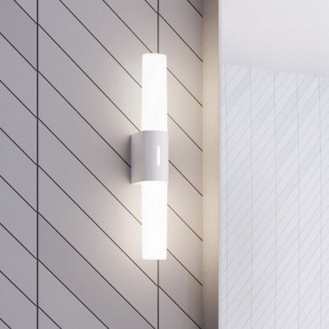 Nordlux Helva Double Basic - applique murale - 10,6 x 5,7 x 42,5 cm - 9W LED inclus - IP44 - blanc