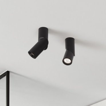 Nova Luce Oberon - spot en saillie - Ø 6 x 18 cm - 6W LED inclus - noir