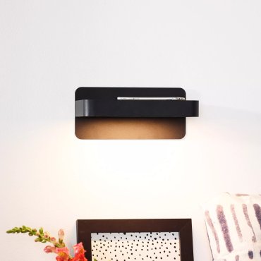 Lucide Atkin - lampe de chevet avec port USB - 25 x 14 x 11,5 cm - 5W LED inclus - noir