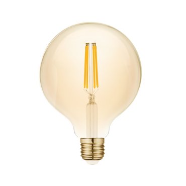 VK Lighting lampe à incandescence - Ø 9,5 x 13,2 cm - E27 - 7W dimmable - 2200K - ambre
