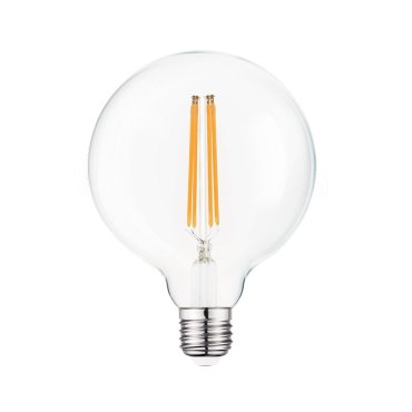 VK Lighting lampe à incandescence - Ø 9,5 x 13,2 cm - E27 - 7W dimmable - 2700K - transparent