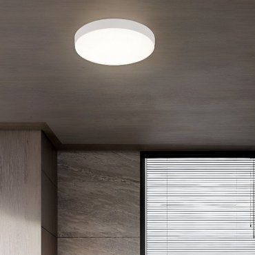 Nova Luce Roi - plafonnier - Ø 40 x 8,5 cm - 37W dimmable LED inclus - blanc sablé