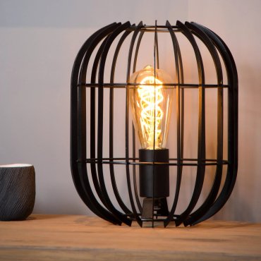 Lucide Reda - lampe à poser - Ø 22 x 26 cm - noir