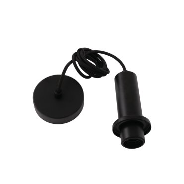 Artdelight Pipe - lampe suspendue avec cordon en fer - Ø 10 x 168 cm - noir