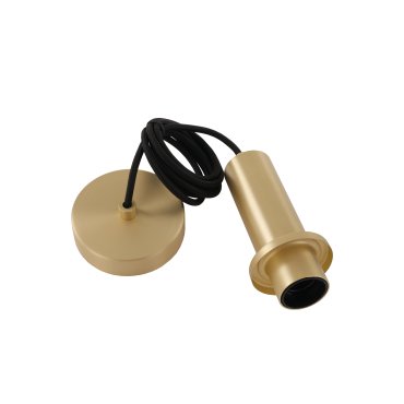 Artdelight Pipe - lampe suspendue avec cordon en fer - Ø 10 x 168 cm - or mat