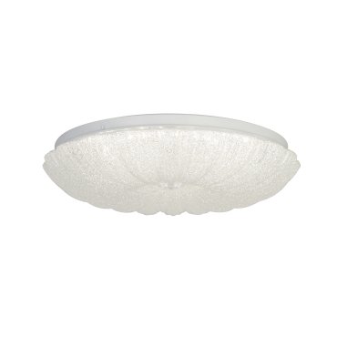 Searchlight Pandora - plafonnier - Ø 33 x 9 cm - 18W LED dimmable inclus - chrome et transparent