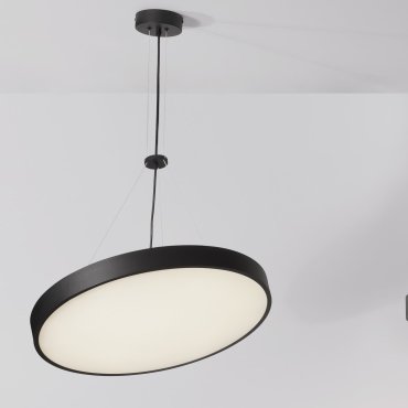 Nova Luce Perfect Profile - lampe suspendue sur télécommande (excl.) - Ø 40 x 120 cm - 24W LED dimmable inclus - 2700K-6000K - noir
