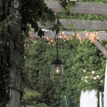 Nova Luce Omika - suspension extérieure - Ø 15 x 88,5 cm - IP54 - gris foncé