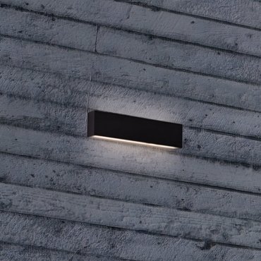 Nova Luce Allure - applique murale extérieure - 26 x 6,5 x 5,1 cm - 22W LED inclus - IP65 - noir sablé