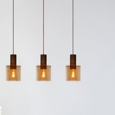 Lucide Toledo - lampe suspendue - 100 x 20 x 165 cm - ambre