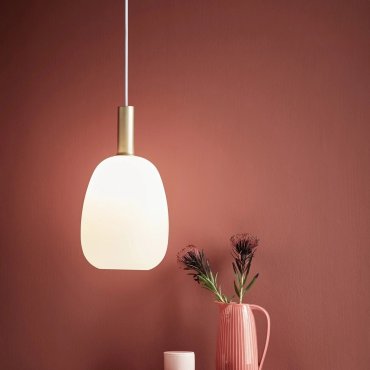 MODÈLE D’EXPOSITION - Nordlux Alton - lampe suspendue - Ø 23 x 343 cm - blanc opale et laiton ou noir