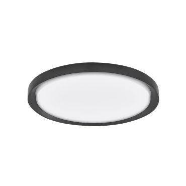 Nova Luce Troy - plafonnier - Ø 46 x 7,5 cm - 40W LED dimmable inclus - noir mat et blanc mat