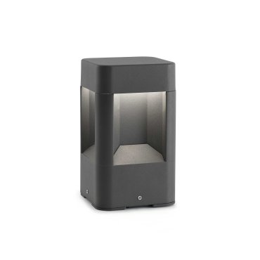 Faro Naya - poteau de jardin - 12 x 12 x 20,5 cm - 8W LED inclus - IP54 - gris foncé