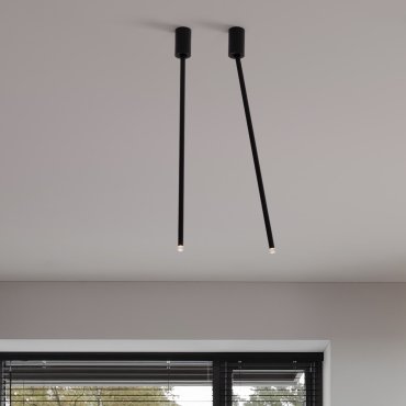Nova Luce Ornos - plafonnier - Ø 5 x 70 cm - 4W LED inclus - noir sablé
