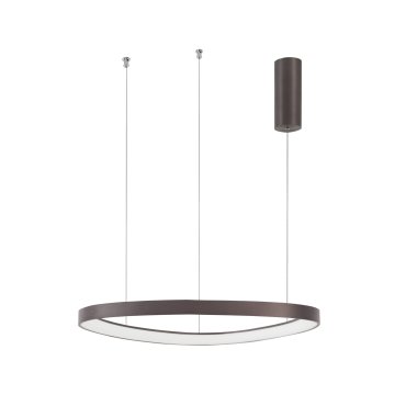 Nova Luce Esteva - lampe suspendue - Ø 65 x 150 cm - 48W LED dimmable inclus - brun café