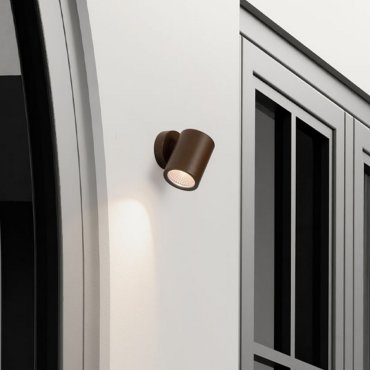 Nova Luce Jackie - applique murale extérieure - Ø 6 x 8 x 8 cm - 3W LED inclus - IP65 - corten