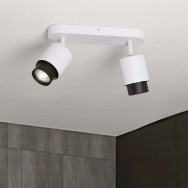 Nova Luce Ison - spot en saillie 2L - 40 x 17 x 14 cm - blanc sablé