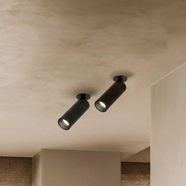 Faro Stan Slim - spot encastrable - Ø 4,2 x 13,1 cm - Ø 38 mm dimension d'encastrement - noir