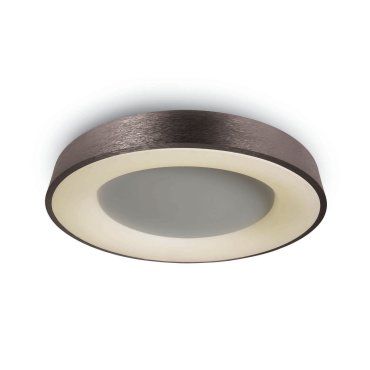 ONE Light Plafo décoratif - plafonnier - Ø 60 x 8,7 cm - 50W LED inclus - brun brossé