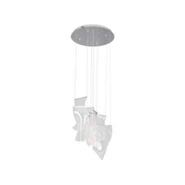 Maxlight Silk - lampe suspendue - Ø 55 x 180 cm - 15W LED dimmable inclus - chrome