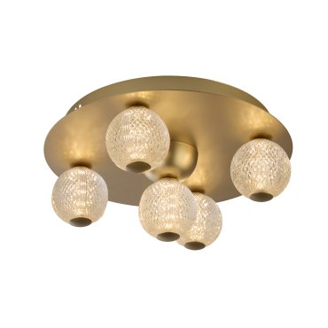Searchlight Asteroid - plafonnier - Ø 33 x 16 cm - 21W LED dimmable inclus - or