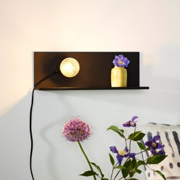 Lucide Sebo - applique murale avec interrupteur - 37 x 13 x 13 cm - noir
