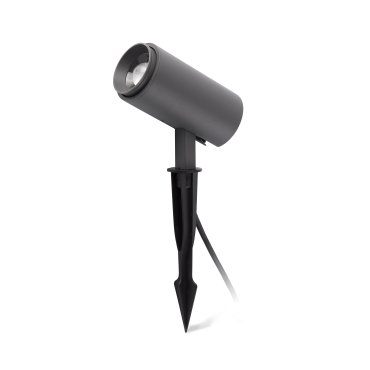 Faro Plom - spot de sol sur piquet - 16 x 8 x 38 cm - 8,5W LED inclus - IP64 - gris foncé