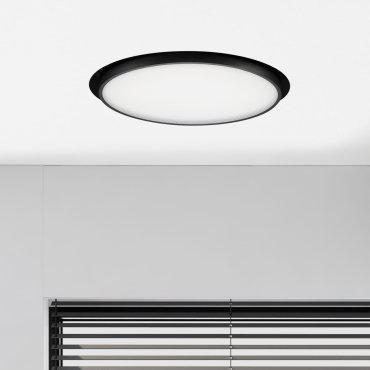 Nova Luce Perfect Profile Trimless - spot encastré sur télécommande (incl.) - Ø 600 mm, 670 mm encastré - 40W LED dimmable inclus - 2700K-6000K - noir