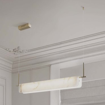 Nova Luce Aider - lampe suspendue - 100 x 130 x 8 cm - 35W dimmable LED inclus - laiton doré