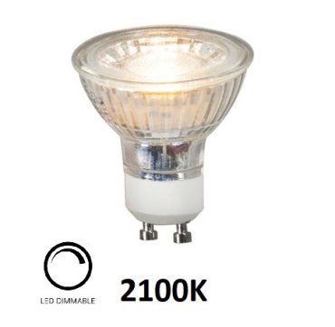 Spot LED Searchlight - Ø 5 x 5 cm - GU10 - 3W dimmable - 2100K