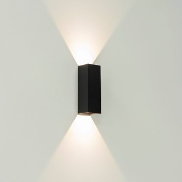 Artdelight Vegas - applique murale - 5 x 5 x 15 cm - 2 x 1,5W LED inclus - IP65 - noir