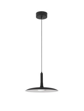 Nova Luce Lisi - lampe suspendue - Ø 33 x 180 cm - 12W LED inclus - noir mat